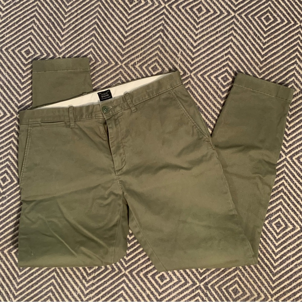 J. Crew stretch chinos, 33/32